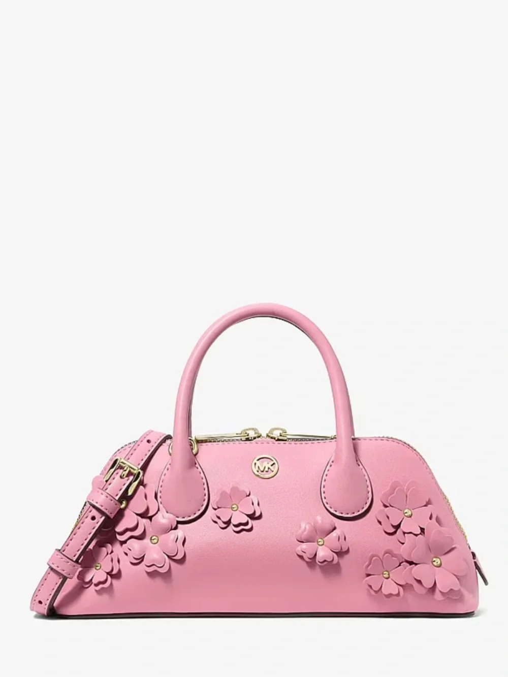 Michael Kors Pink Floral Applique Satchel